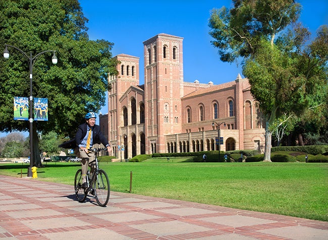 Michael Beck Riding by Royce Hall