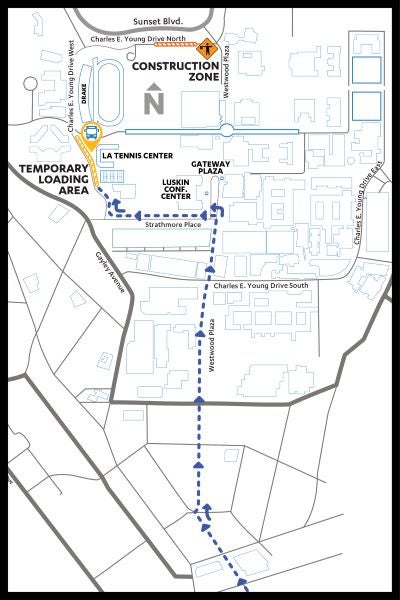 Map of temporary loading area