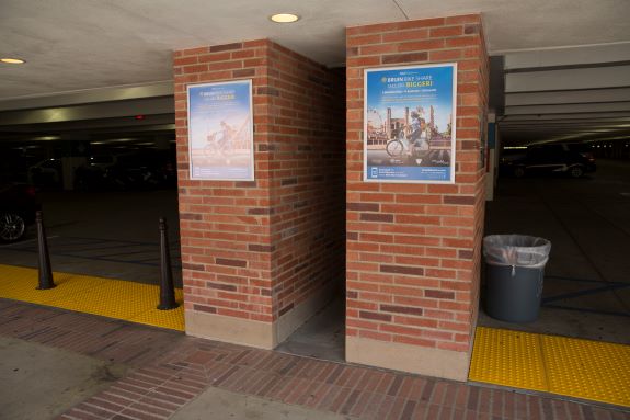 Parking structure ad frames