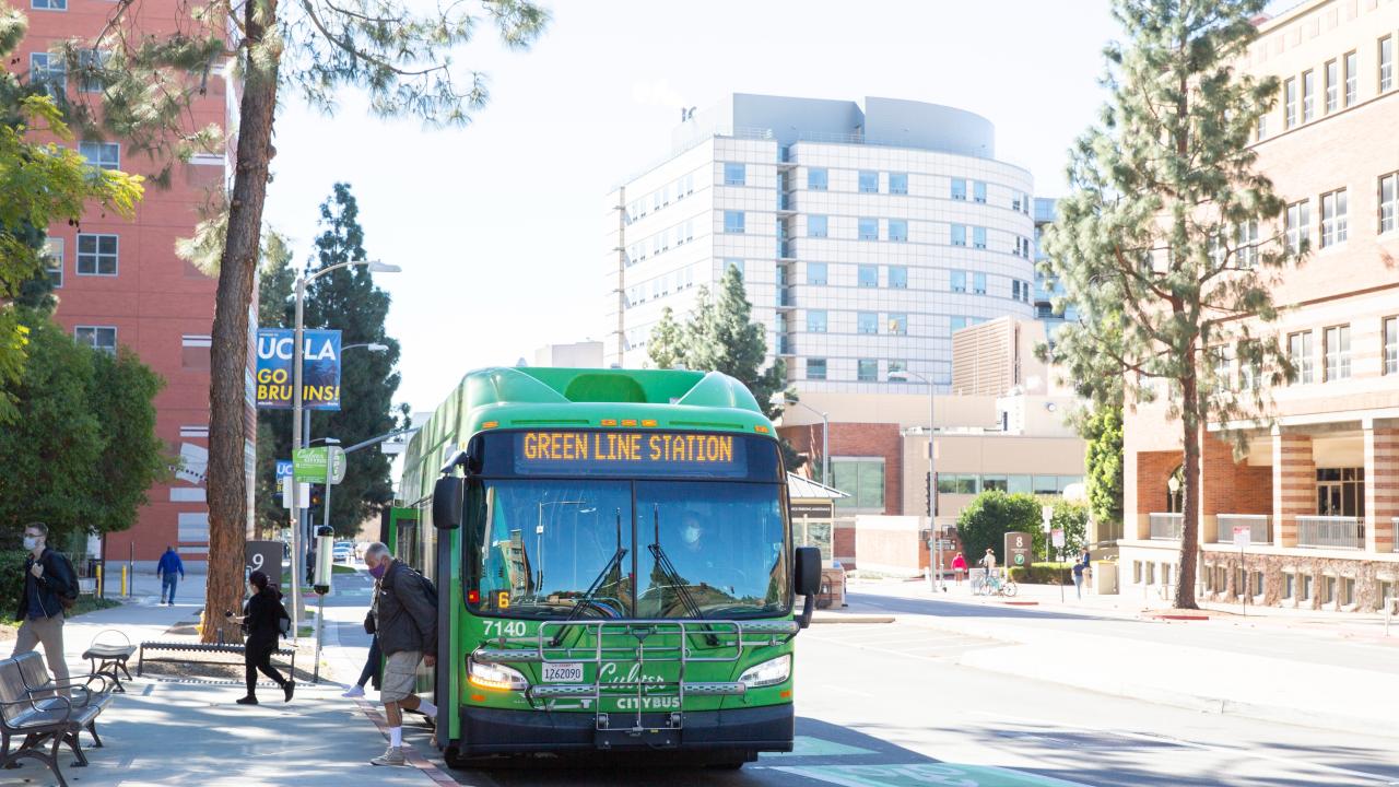 Transit commuter at UCLA