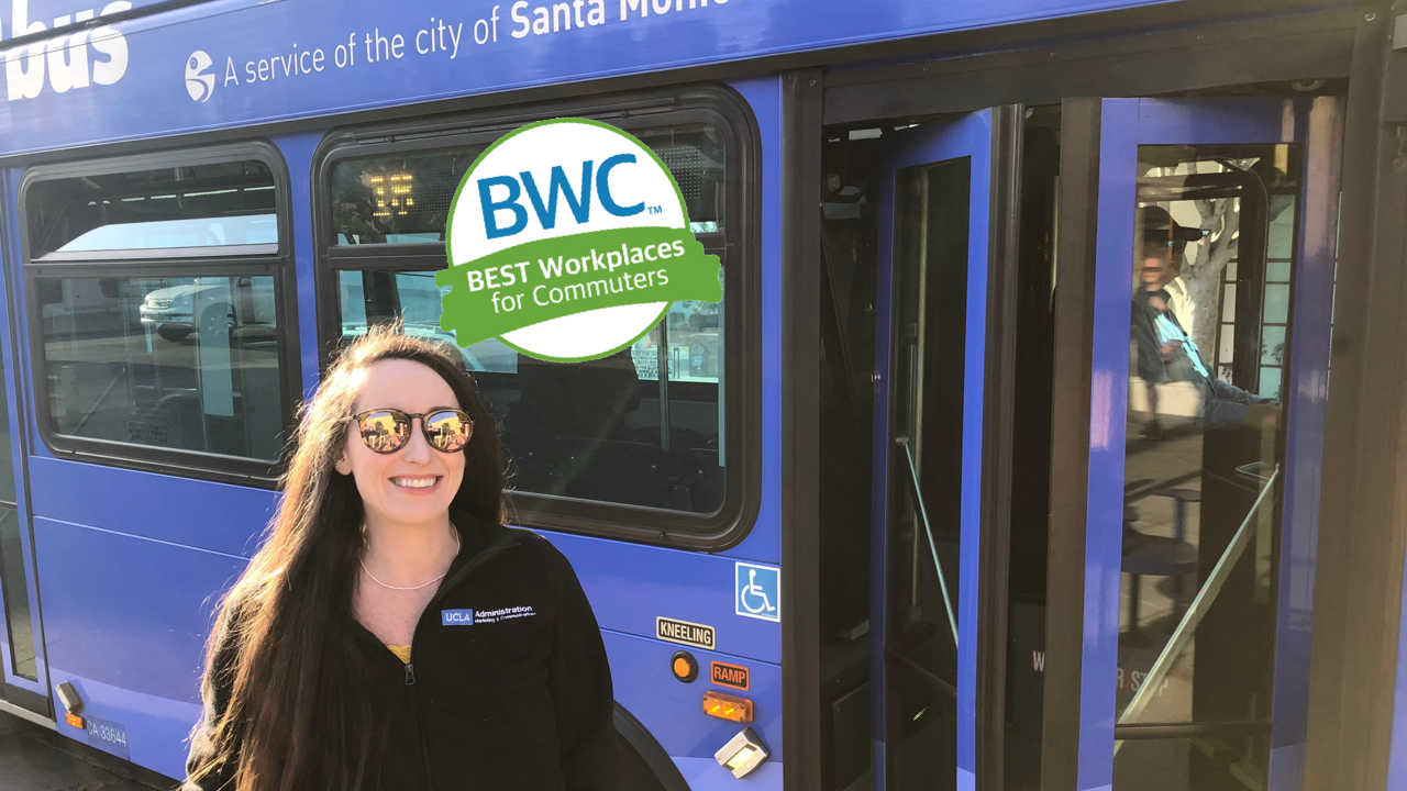 UCLA commuter taking the bus 