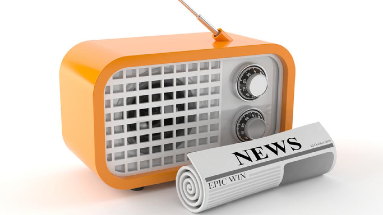 Radio with newspaper