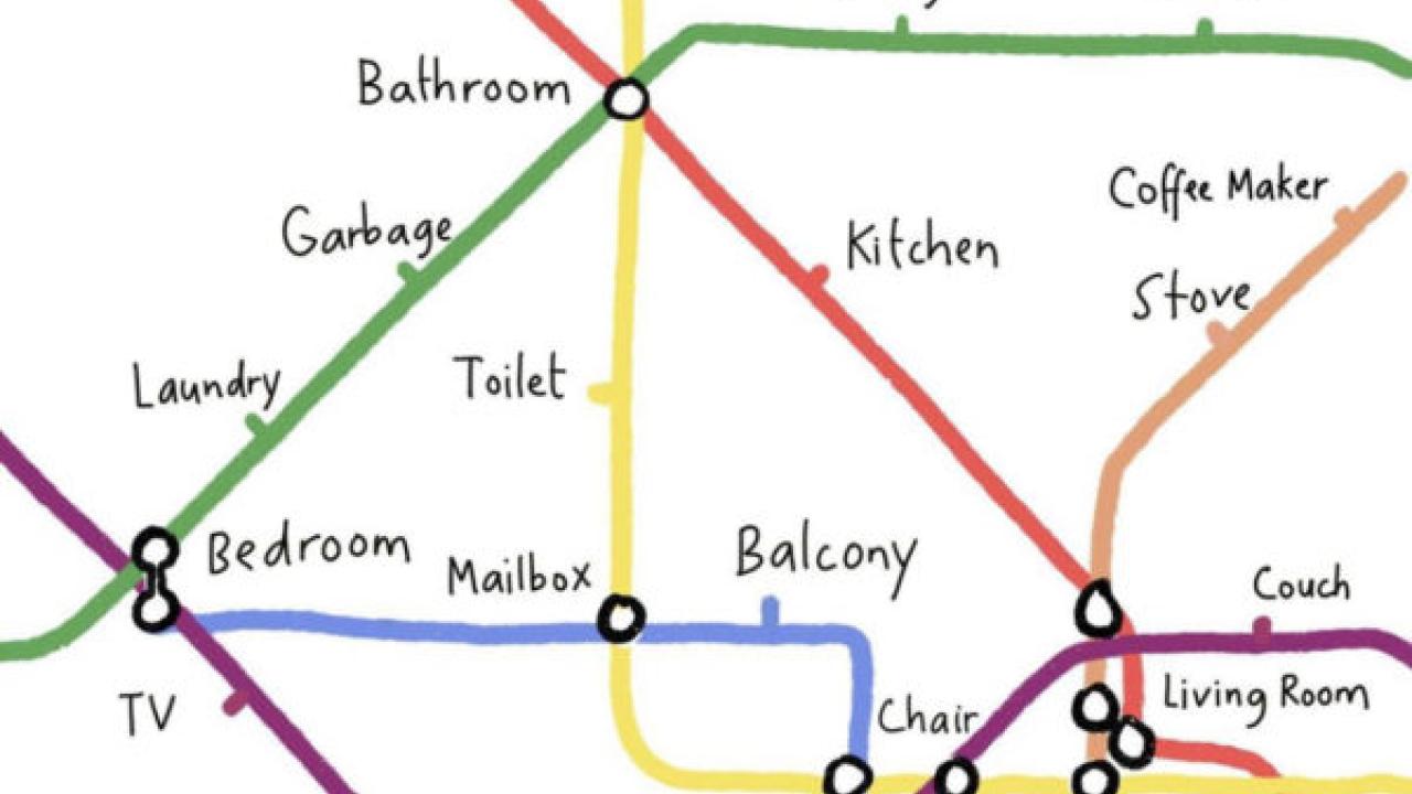 Map of Commuting During Corona Times by Kera Till