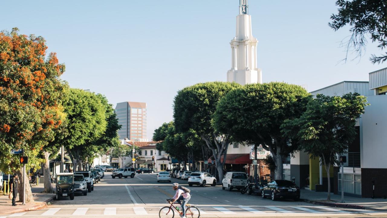 Biking in Westwood Village