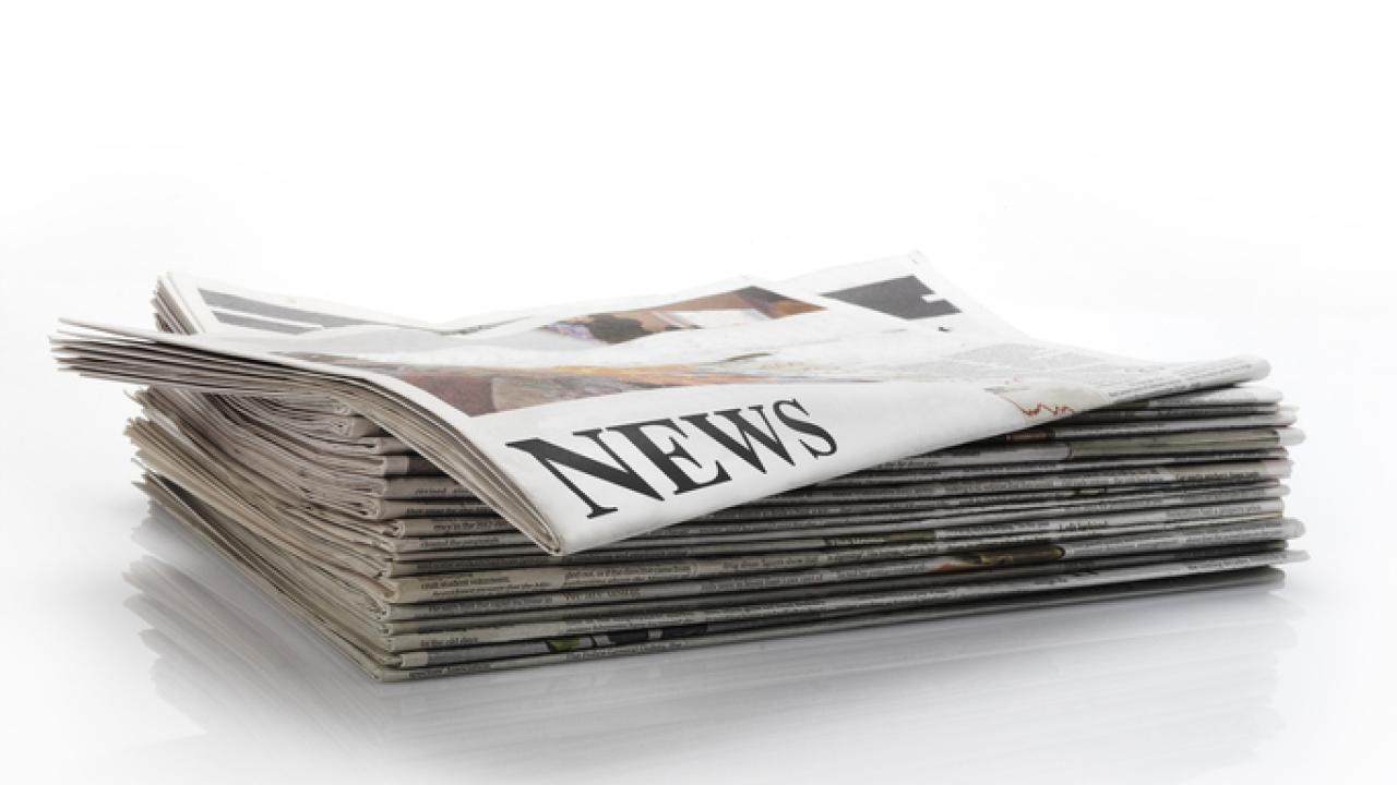 Graphic of a pile of newspapers