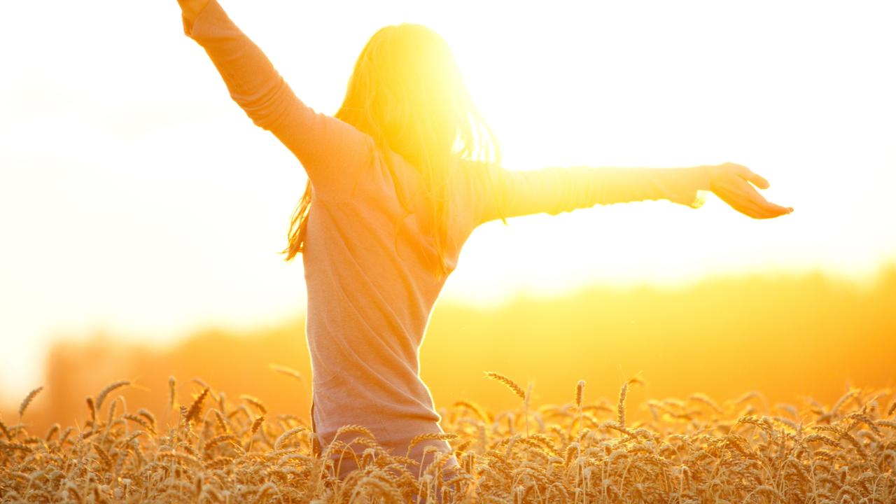 Woman in a wheat field