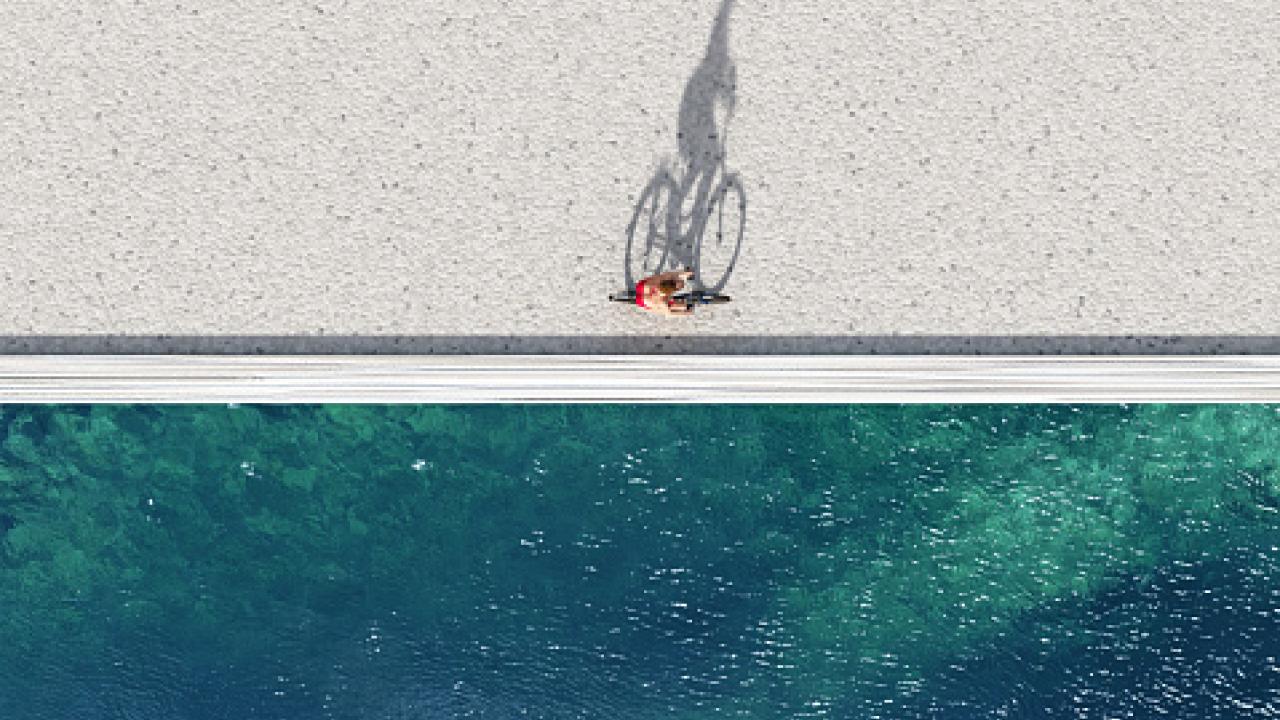 Biking by the water