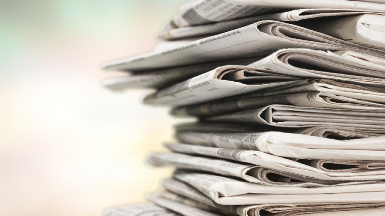 Stack of newspapers