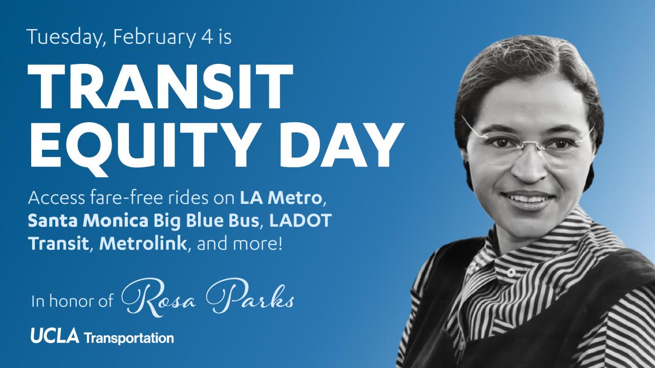 Transit Equity Day Honoring Rosa Parks