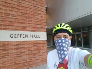 Bike commuter at UCLA