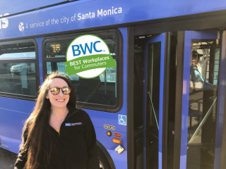 UCLA commuter taking the bus 