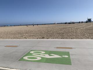 Bike path at Santa Monica State Beach