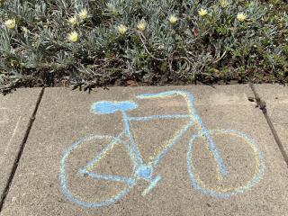 Bike chalk drawing