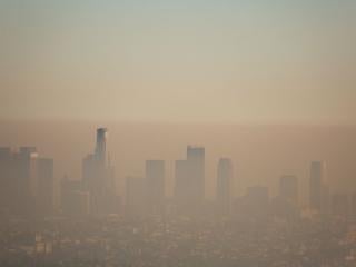 City of Los Angeles covered in Smog