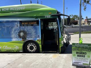 SoFi Express bus at Westfield Culver City