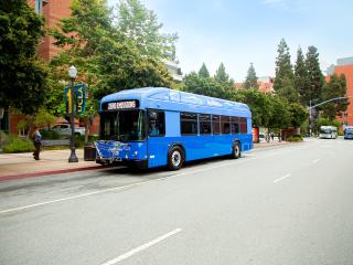Big Blue Bus at Gateway Plaza on the UCLA campus